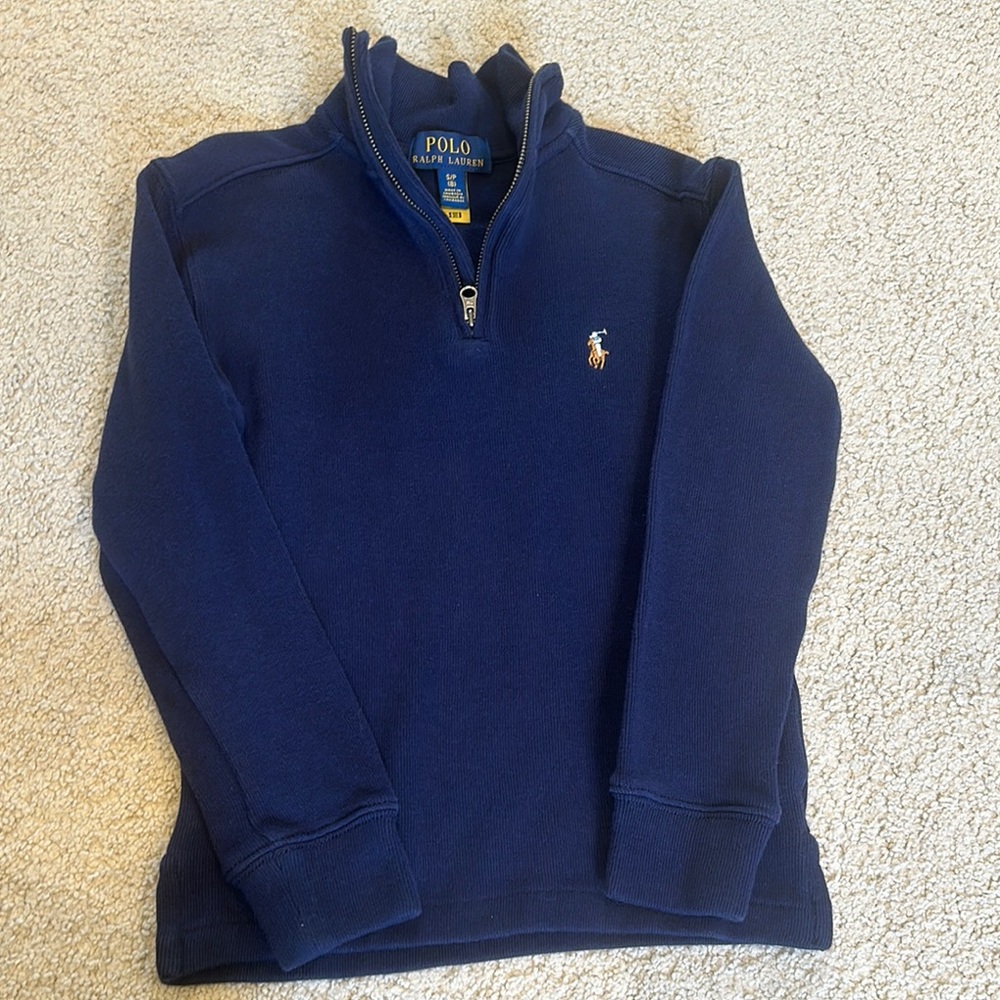 Polo by Ralph Lauren Men's Blue Half-Zip Sweater